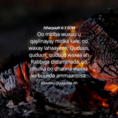 Picture 04 - Ishacyaah 6:3 SOM - Oo midba wuxuu u qaylinayay midka kale, oo waxay - Bible Verse Picture