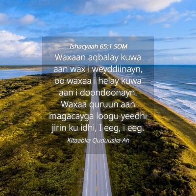 Picture 04 - Ishacyaah 65:1 SOM - Waxaan aqbalay kuwa aan wax i weyddiinayn, oo - Bible Verse Picture