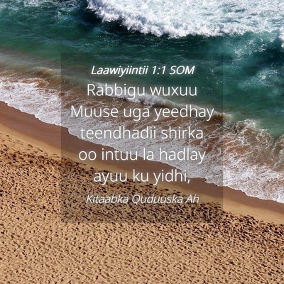 Picture 04 - Laawiyiintii 1:1 SOM - Rabbigu wuxuu Muuse uga yeedhay teendhadii shirka - Bible Verse Picture