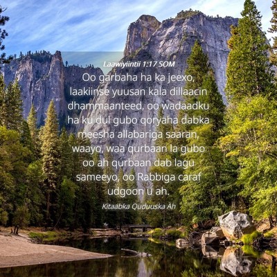 Picture 04 - Laawiyiintii 1:17 SOM - Oo garbaha ha ka jeexo, laakiinse yuusan kala - Bible Verse Picture