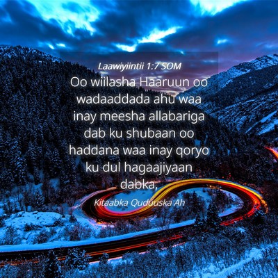 Picture 04 - Laawiyiintii 1:7 SOM - Oo wiilasha Haaruun oo wadaaddada ahu waa inay - Bible Verse Picture