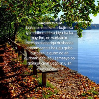 Picture 04 - Laawiyiintii 1:9 SOM - laakiinse neefka uurkujirtiisa iyo addimmadiisa - Bible Verse Picture