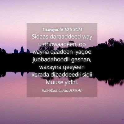 Picture 04 - Laawiyiintii 10:5 SOM - Sidaas daraaddeed way u dhowaadeen, oo wayna - Bible Verse Picture
