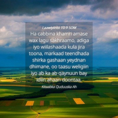 Picture 04 - Laawiyiintii 10:9 SOM - Ha cabbina khamri amase wax lagu sakhraamo, adiga - Bible Verse Picture
