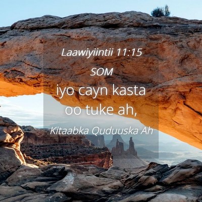 Picture 04 - Laawiyiintii 11:15 SOM - iyo cayn kasta oo tuke - Bible Verse Picture