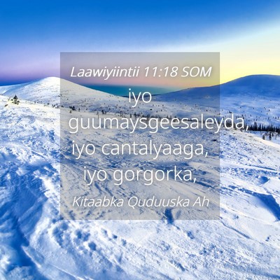 Picture 04 - Laawiyiintii 11:18 SOM - iyo guumaysgeesaleyda, iyo cantalyaaga, iyo - Bible Verse Picture