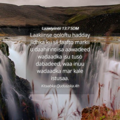 Picture 04 - Laawiyiintii 13:7 SOM - Laakiinse qoloftu hadday jidhka ku sii faafto - Bible Verse Picture