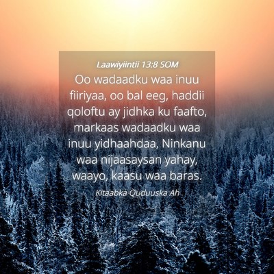 Picture 04 - Laawiyiintii 13:8 SOM - Oo wadaadku waa inuu fiiriyaa, oo bal eeg, haddii - Bible Verse Picture