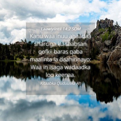 Picture 04 - Laawiyiintii 14:2 SOM - Kanu waa inuu ahaadaa sharciga ku saabsan qofkii - Bible Verse Picture
