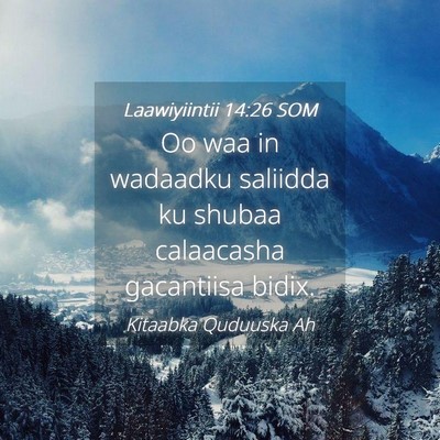 Picture 04 - Laawiyiintii 14:26 SOM - Oo waa in wadaadku saliidda ku shubaa calaacasha - Bible Verse Picture
