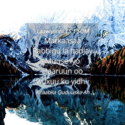 Picture 04 - Laawiyiintii 15:1 SOM - Markaasaa Rabbigu la hadlay Muuse iyo Haaruun oo - Bible Verse Picture