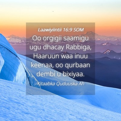 Picture 04 - Laawiyiintii 16:9 SOM - Oo orgigii saamigu ugu dhacay Rabbiga, Haaruun - Bible Verse Picture
