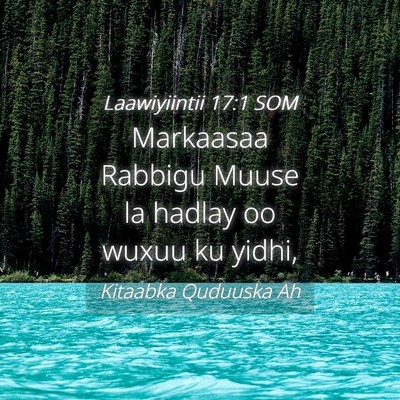 Picture 04 - Laawiyiintii 17:1 SOM - Markaasaa Rabbigu Muuse la hadlay oo wuxuu ku - Bible Verse Picture