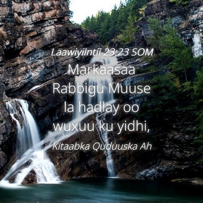 Picture 04 - Laawiyiintii 23:23 SOM - Markaasaa Rabbigu Muuse la hadlay oo wuxuu ku - Bible Verse Picture