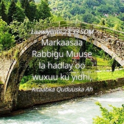 Picture 04 - Laawiyiintii 23:33 SOM - Markaasaa Rabbigu Muuse la hadlay oo wuxuu ku - Bible Verse Picture