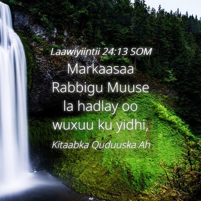 Picture 04 - Laawiyiintii 24:13 SOM - Markaasaa Rabbigu Muuse la hadlay oo wuxuu ku - Bible Verse Picture