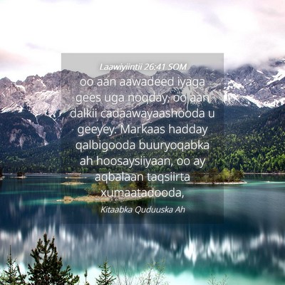 Picture 04 - Laawiyiintii 26:41 SOM - oo aan aawadeed iyaga gees uga noqday, oo aan - Bible Verse Picture