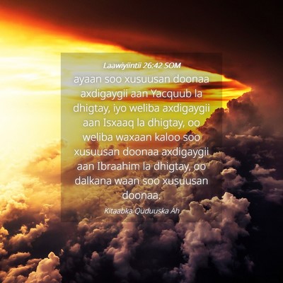 Picture 04 - Laawiyiintii 26:42 SOM - ayaan soo xusuusan doonaa axdigaygii aan Yacquub - Bible Verse Picture