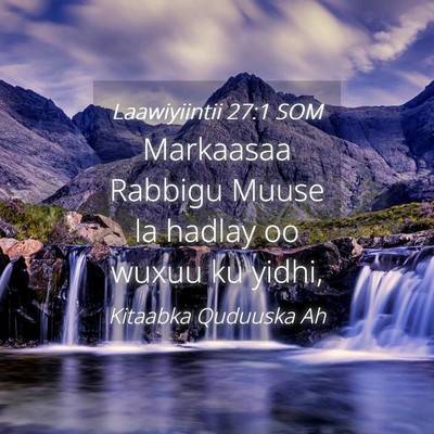 Picture 04 - Laawiyiintii 27:1 SOM - Markaasaa Rabbigu Muuse la hadlay oo wuxuu ku - Bible Verse Picture