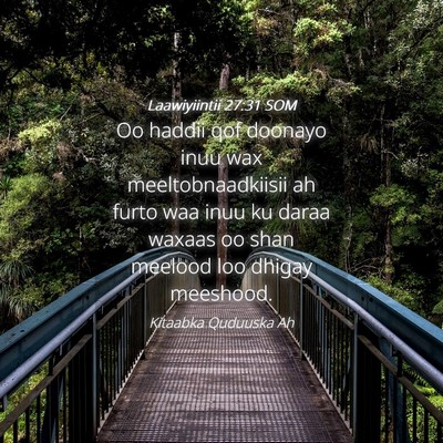 Picture 04 - Laawiyiintii 27:31 SOM - Oo haddii qof doonayo inuu wax meeltobnaadkiisii - Bible Verse Picture