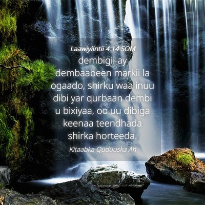 Picture 04 - Laawiyiintii 4:14 SOM - dembigii ay dembaabeen markii la ogaado, shirku - Bible Verse Picture