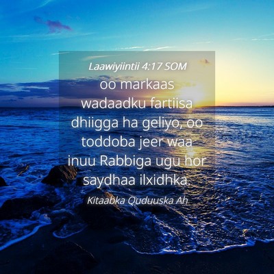 Picture 04 - Laawiyiintii 4:17 SOM - oo markaas wadaadku fartiisa dhiigga ha geliyo, - Bible Verse Picture