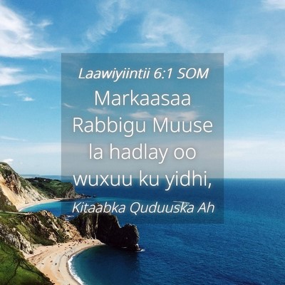 Picture 04 - Laawiyiintii 6:1 SOM - Markaasaa Rabbigu Muuse la hadlay oo wuxuu ku - Bible Verse Picture