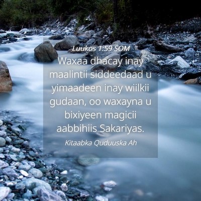 Picture 04 - Luukos 1:59 SOM - Waxaa dhacay inay maalintii siddeedaad u - Bible Verse Picture