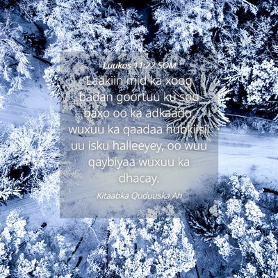Picture 04 - Luukos 11:22 SOM - Laakiin mid ka xoog badan goortuu ku soo baxo oo - Bible Verse Picture