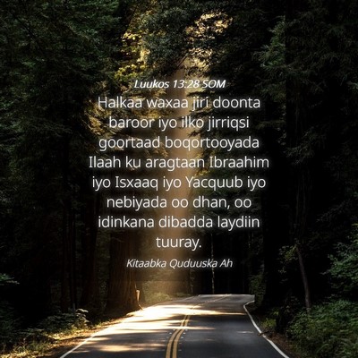 Picture 04 - Luukos 13:28 SOM - Halkaa waxaa jiri doonta baroor iyo ilko jirriqsi - Bible Verse Picture