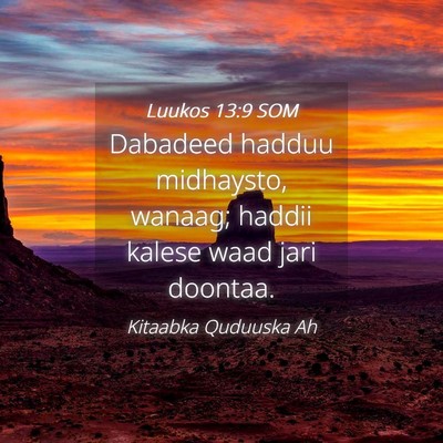 Picture 04 - Luukos 13:9 SOM - Dabadeed hadduu midhaysto, wanaag; haddii kalese - Bible Verse Picture