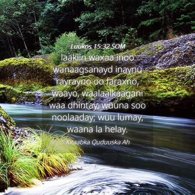 Picture 04 - Luukos 15:32 SOM - laakiin waxaa inoo wanaagsanayd inaynu rayrayno - Bible Verse Picture