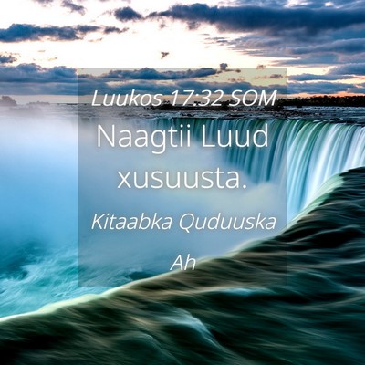Picture 04 - Luukos 17:32 SOM - Naagtii Luud - Bible Verse Picture
