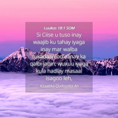 Picture 04 - Luukos 18:1 SOM - Si Ciise u tuso inay waajib ku tahay iyaga inay - Bible Verse Picture