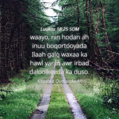 Picture 04 - Luukos 18:25 SOM - waayo, nin hodan ah inuu boqortooyada Ilaah galo - Bible Verse Picture