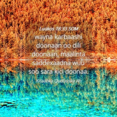 Picture 04 - Luukos 18:33 SOM - wayna karbaashi doonaan oo dili doonaan, maalinta - Bible Verse Picture