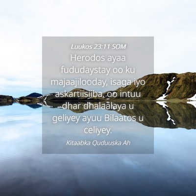 Picture 04 - Luukos 23:11 SOM - Herodos ayaa fududaystay oo ku majaajilooday, - Bible Verse Picture