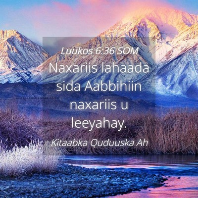 Picture 04 - Luukos 6:36 SOM - Naxariis lahaada sida Aabbihiin naxariis u - Bible Verse Picture