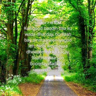 Picture 04 - Luukos 7:16 SOM - Kulligood baqdin baa ku wada dhacday, oo Ilaah - Bible Verse Picture