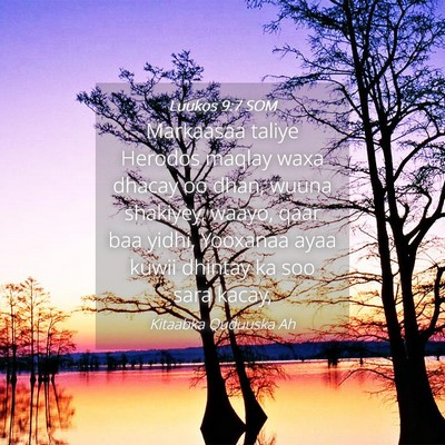Picture 04 - Luukos 9:7 SOM - Markaasaa taliye Herodos maqlay waxa dhacay oo - Bible Verse Picture