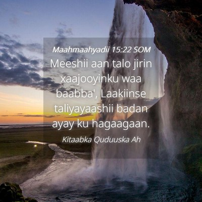 Picture 04 - Maahmaahyadii 15:22 SOM - Meeshii aan talo jirin xaajooyinku waa baabba', - Bible Verse Picture