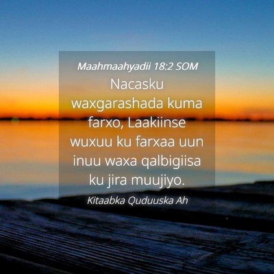 Picture 04 - Maahmaahyadii 18:2 SOM - Nacasku waxgarashada kuma farxo, Laakiinse wuxuu - Bible Verse Picture