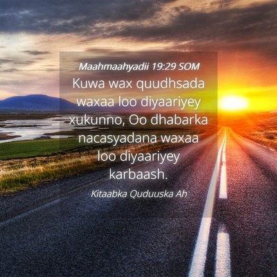 Picture 04 - Maahmaahyadii 19:29 SOM - Kuwa wax quudhsada waxaa loo diyaariyey xukunno, - Bible Verse Picture