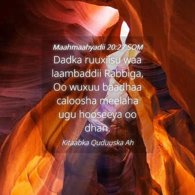Picture 04 - Maahmaahyadii 20:27 SOM - Dadka ruuxiisu waa laambaddii Rabbiga, Oo wuxuu - Bible Verse Picture