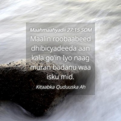 Picture 04 - Maahmaahyadii 27:15 SOM - Maalin roobaabeed dhibicyadeeda aan kala go'in - Bible Verse Picture
