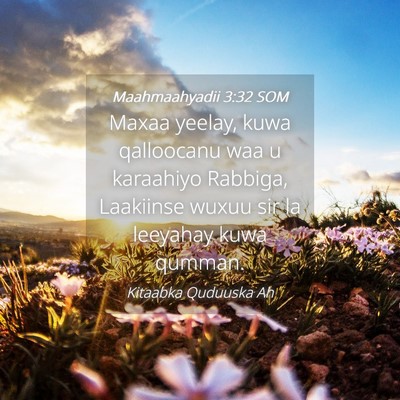 Picture 04 - Maahmaahyadii 3:32 SOM - Maxaa yeelay, kuwa qalloocanu waa u karaahiyo - Bible Verse Picture