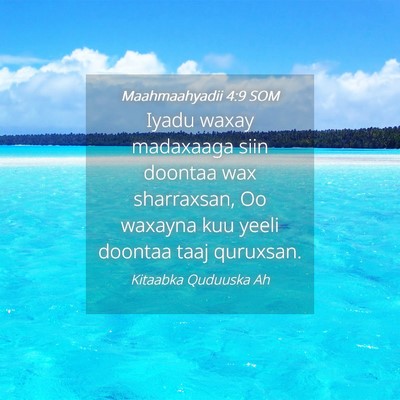 Picture 04 - Maahmaahyadii 4:9 SOM - Iyadu waxay madaxaaga siin doontaa wax - Bible Verse Picture
