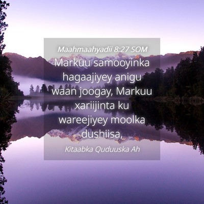 Picture 04 - Maahmaahyadii 8:27 SOM - Markuu samooyinka hagaajiyey anigu waan joogay, - Bible Verse Picture