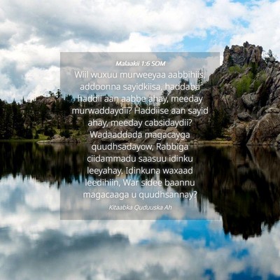 Picture 04 - Malaakii 1:6 SOM - Wiil wuxuu murweeyaa aabbihiis, addoonna - Bible Verse Picture