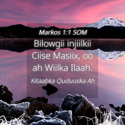 Picture 04 - Markos 1:1 SOM - Bilowgii injiilkii Ciise Masiix, oo ah Wiilka - Bible Verse Picture